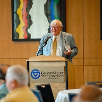 President Emeritus Don Lubbers speaking at Retiree Reception 2018